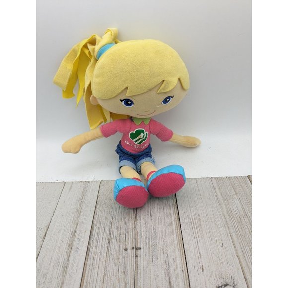 Girl Scouts Friendship Doll Chloe Soft Plush Blonde without Sash by Yottoy 12" - Picture 1 of 2